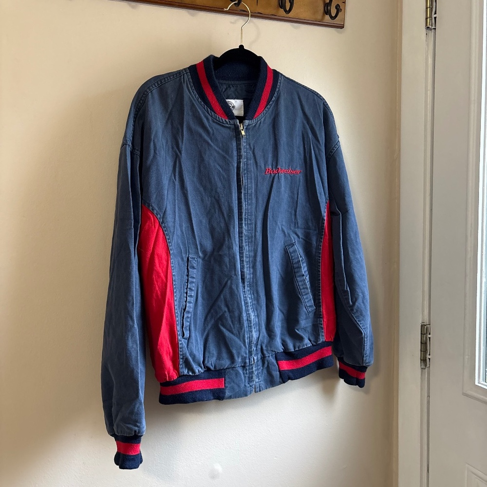 Mens Vintage 90's / Y2K Budweiser Bomber Jacket